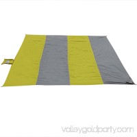 Sunnydaze Outdoor Pocket Blanket for Camping, Picnics, Hiking, and the Beach, Made from Lightweight Nylon, Lime and Charcoal   567147806
